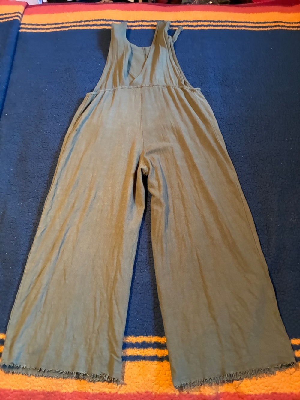 Natural Life Carly olive drab green overalls jumpsuit - Picture 4 of 7